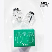 تصویر نمکدان شیشه‌ای یاس (جفت) 