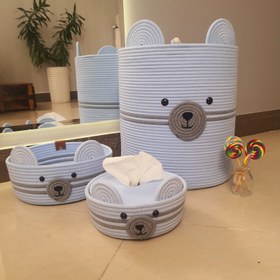 تصویر ست سبد وسایل کودک مدل tedy مجموعه 3 عددی 