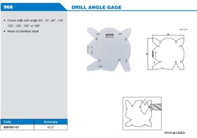 تصویر شابلون زاویه مته Accud (آکاد) مدل 968-001-01 