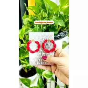 تصویر گوشواره پیچ مکرومه 