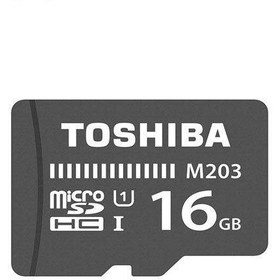 تصویر کارت حافظه microSDHC توشیبا مدل M100 استاندارد UHS-I U1 ا TOSHIBA MICROSDHC MEMORY CARD MODEL ECONOMIC M203 CLASS 10 SPEED 100MBPS TOSHIBA MICROSDHC MEMORY CARD MODEL ECONOMIC M203 CLASS 10 SPEED 100MBPS