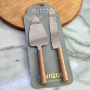 تصویر کارد کیک یونیک دوتایی دسته بامبو 