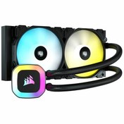 تصویر خنک کننده مایع پردازنده کورسیر H100 RGB سایز ۲۴۰ میلیمتر 