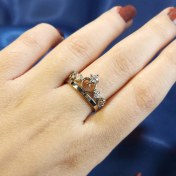 تصویر انگشتر تاج طرح قلب مدل 200 