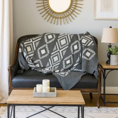 تصویر شال مبل مدل کایا سایز ۱۴۰x۲۰۰ سانتی‌متر طوسی تیره 