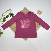 تصویر بلوز نوزادی دخترانه آستین بلند برند لوپیلو طرح یقه دو تیکه جوجه تیغی عروسکی کالباسی رنگ - 12 تا 24 ماه 