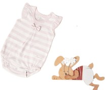 تصویر بادی آستین حلقه ای نوزادی دخترانه طرح violet دانالو Danaloo 