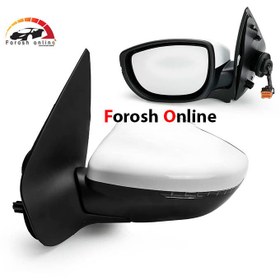 تصویر آینه بغل پژو 207 تاشو برقی سمت چپ کروز 