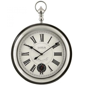 تصویر ساعت دیواری فلزی لوتوس مدل JOLIET کد M 4031 رنگ SILVER LOTUS - JOLIET Metal Wall Clock Code M 4031