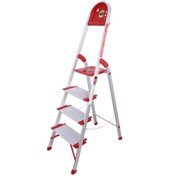 تصویر نردبان آلومینیوم خانگی ۴ پله پهن 