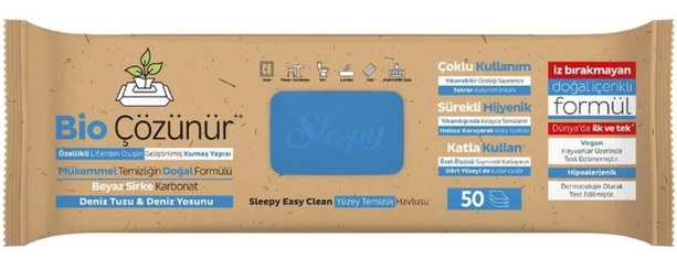 تصویر دستمال مرطوب مخصوص تی اسلیپی Sleepy قابل شستشو سایز 3XL بسته 50 عددی شناسه محصول: 8682241216383