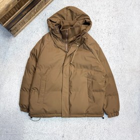 تصویر کاپشن بیسیک یقه دار وارداتی رنگ قهوه ای 