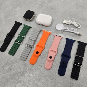 تصویر ساعت هوشمند اپل KW55 MAX با بند سیلیکونی 