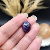 تصویر نگین آمیتیست تراش دامله طبیعی کد 9292 