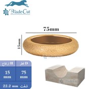 تصویر قالب لبه زن سنگ مدل قاشقی ضخامت 15 میلیمتر برند بلیدکات 
