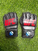 تصویر دستکش ام ام ای برند یو اف سی خارجی چرم اصل رنگ قرمز و‌مشکی با تخفیف ویژه از دست‌ندین - مشکی 