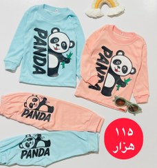 تصویر بلوز شلوار پاندا نوشتاری و توییتی 