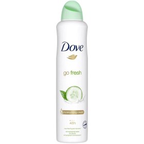 تصویر اسپری ضد تعریق زنانه خیار و چای سبز داو مدل Go Fresh حجم 250 میلی لیتر Dove Go Fresh Cucumber and Green Tea Anti perspirant Spray 250ml