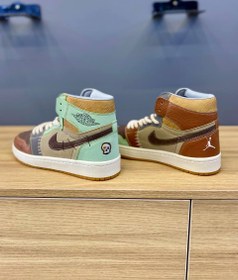 تصویر کتونی ساقدار مردانه نایک جردن وان (وودو) - 4 Katoni nice jordan 1 vodo