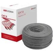 تصویر کابل شبکه CAT6 هایک‌ویژن مدل DS-1LN6U-G (طول 305 متر، مغزی تمام مس، خاکستری) 