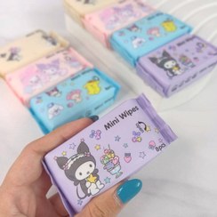 تصویر دستمال مرطوب جیبی مدل mini wipes طرح 