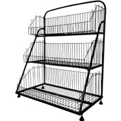 تصویر استند فروشگاهی فلزی ۳ طبقه 