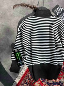 تصویر بلوز بافت یقه اسکی دخترانه و زنانه | فری سایز | ترند و کاربردی پاییز و زمستان - خاکی 