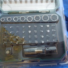 تصویر بیت 56 قطعه پارکساید شامل مته و سری پیچ بند Bit & Socket Set 56 piece set