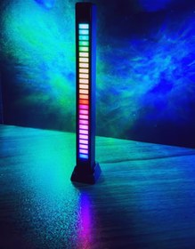 تصویر چراغ RGB لایت مدل اکولایزر شارژی Rechargeable equalizer RGB light model