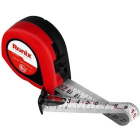 تصویر متر 5.5 متری روکش دار پی وی سی چاپ دو طرفه گیره مغناطیسی مدل RH-9055 برند رونیکس RONIX