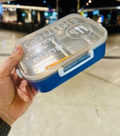 تصویر ظرف غذای استیل 2 تکه - صورتی Steel Lunch Box