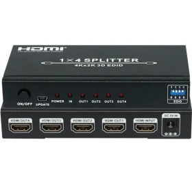 تصویر اسپلیتر 4 پورت HDMI ورژن 1.4 فرانت مدل FN-V104 FARANET FN-V104 HDMI Splitter V1.4 4 Port