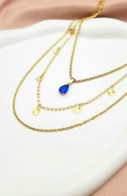 تصویر گردنبند سه لاین اشک 