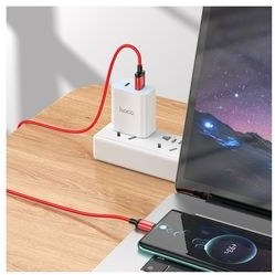 تصویر کابل تبدیل USB به USB-C هوکو مدل X89 طول 1 متر 