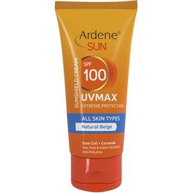 تصویر کرم ضدآفتاب رنگی UV MAX SPF100 حداکثر حفاظت آردن سان انواع‌پوست 50میل-بژ طبیعی UVMAX Extreme Protection: Sunshield Cream SPF100 natural beige