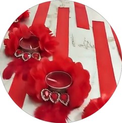 تصویر کف بند حنابندون همراه با شمع 