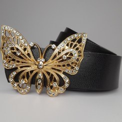 تصویر کمربند زنانه پروانه طلائی 
