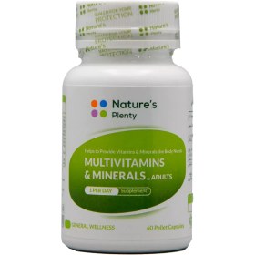 تصویر مولتی ویتامین و مینرال بزرگسالان نیچرز پلنتی 60 کپسول Multivitamin and Mineral Adults Natures Plenty 60capsules