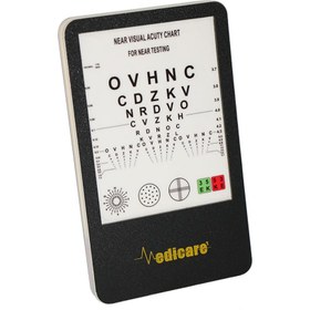 تصویر چارت نزدیک بینی دو طرفه Medicare مدل EC.N Medicare Near Visual Acuity Chart