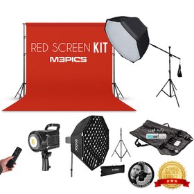 تصویر استودیو عکاسی فیلمبرداری فشن Red Screen Kit ( به همراه نور ) 