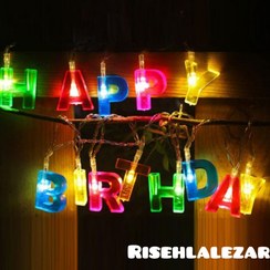 تصویر ریسه تولد مبارک HAPPY BIRTHDAY یک متری برقی و باطری - ب 