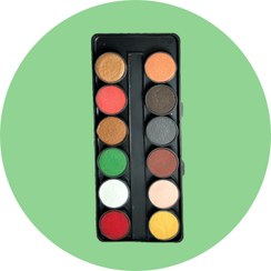 تصویر پالت 12 رنگ سایه آکوا مات ماسکات 