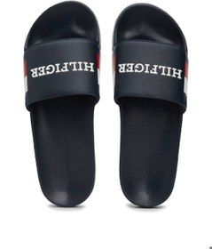 تصویر دمپایی استخر مردانه - پلی‌استر، آبی برند Tommy Hilfiger Men's Pool Slides - Polyester, Blue