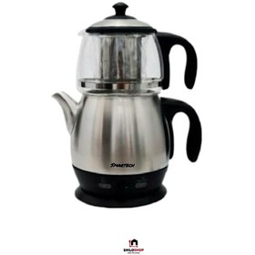 تصویر چای ساز اسمارتک مدل SKT5022 با کتری و قوری استیل ۸ لیتر 
