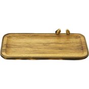 تصویر سینی پذیرایی گلد کیش مدل GK829459 طرح چوب و برنج 