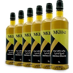 تصویر پک ۶ عددی روغن زیتون بی بو یک لیتری - همان روز تهران با پیک + ۲ تا ۴ روز سایر شهر ها با پست - شش لیتر 