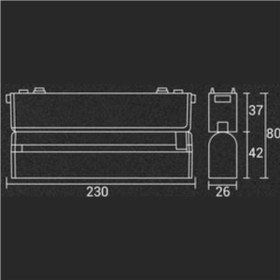 تصویر چراغ خطی متحرک SH-ULT-MG-03 -Linear-10W شعاع 