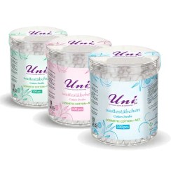 تصویر گوش پاک کن یونی لد بسته 100 عددی Uni Led Cotton Swab 100 pcs