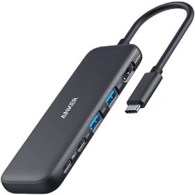 تصویر هاب USB-C پنج پورت انکر مدل 332 A8355 ا Anker 332 A8355 5-in-1 USB-C Hub Anker 332 A8355 5-in-1 USB-C Hub