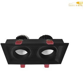 تصویر چراغ سقفی توکار مستطیلی متحرک مدرن فکی لوکس 2x36W شعاع کد 6702B 